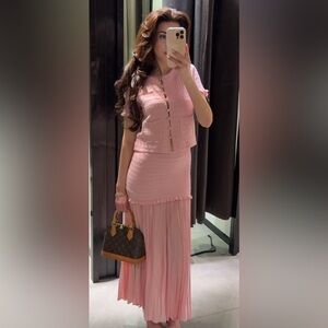 Zara COMBINED KNIT SKIRT